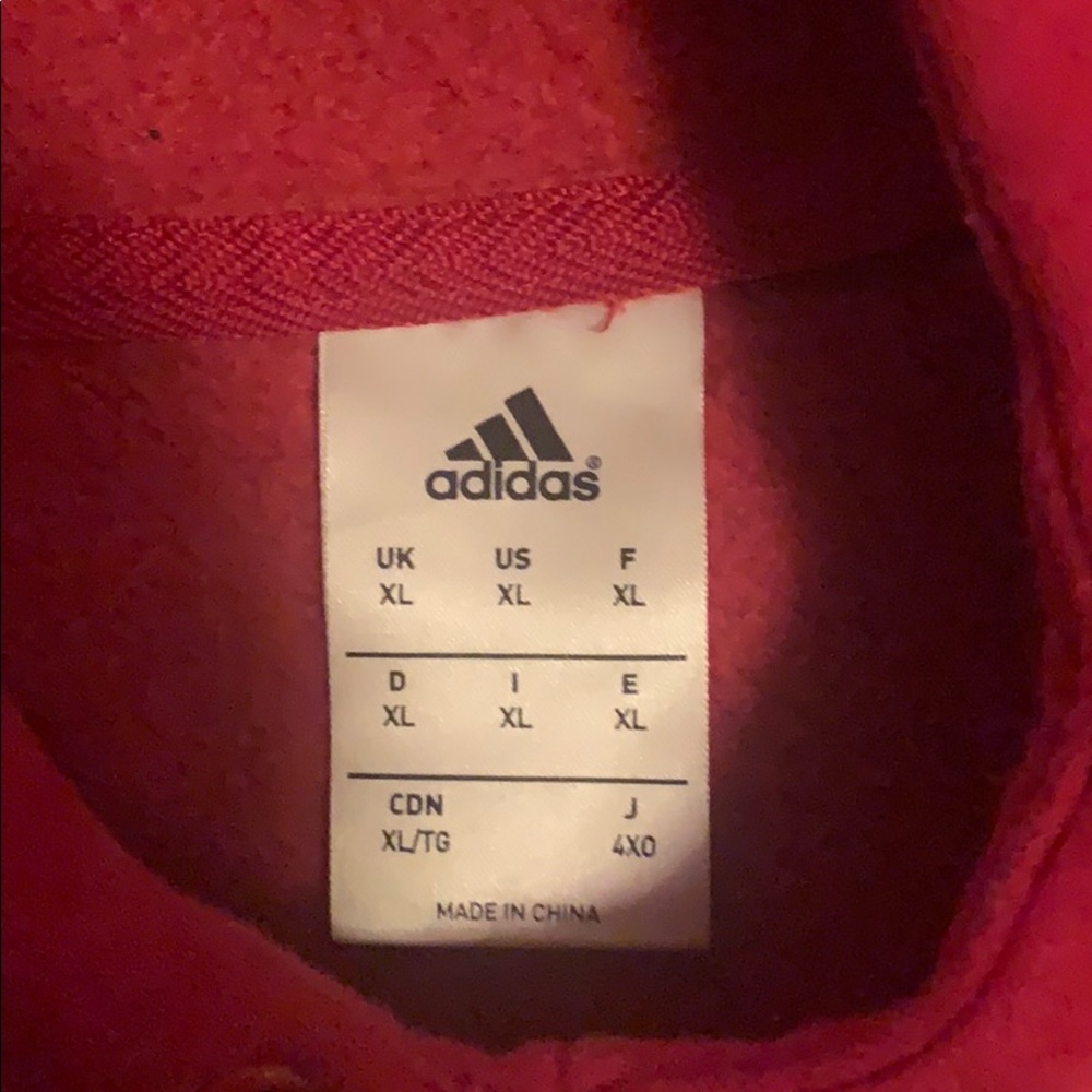 ADIDAS HOODIE (Red) - Picture 5 of 5
